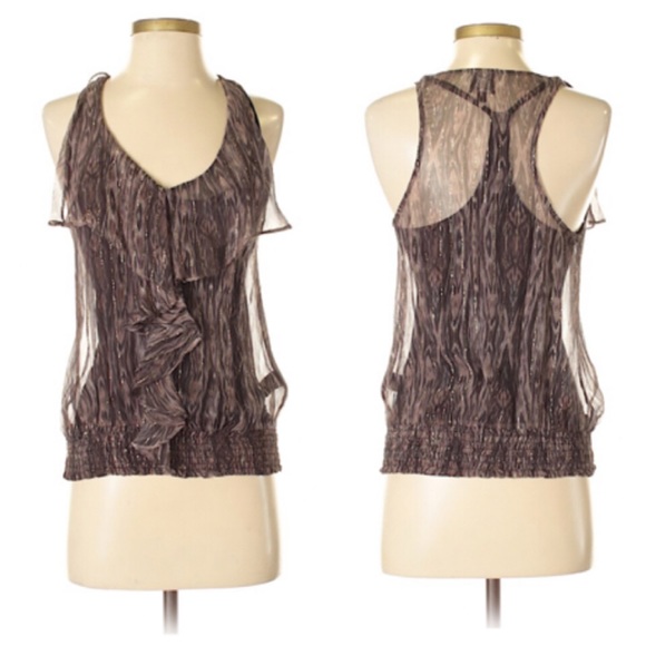 Ella Moss Tops - 🌵2/$30 Ella Moss Sleeveless Ruffled Blouse Small